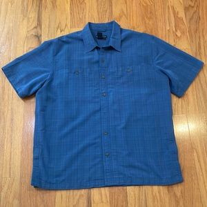 5.11 Tactical Series Mens Size XL Button Snap Down Shirt Short Sleeve Blue